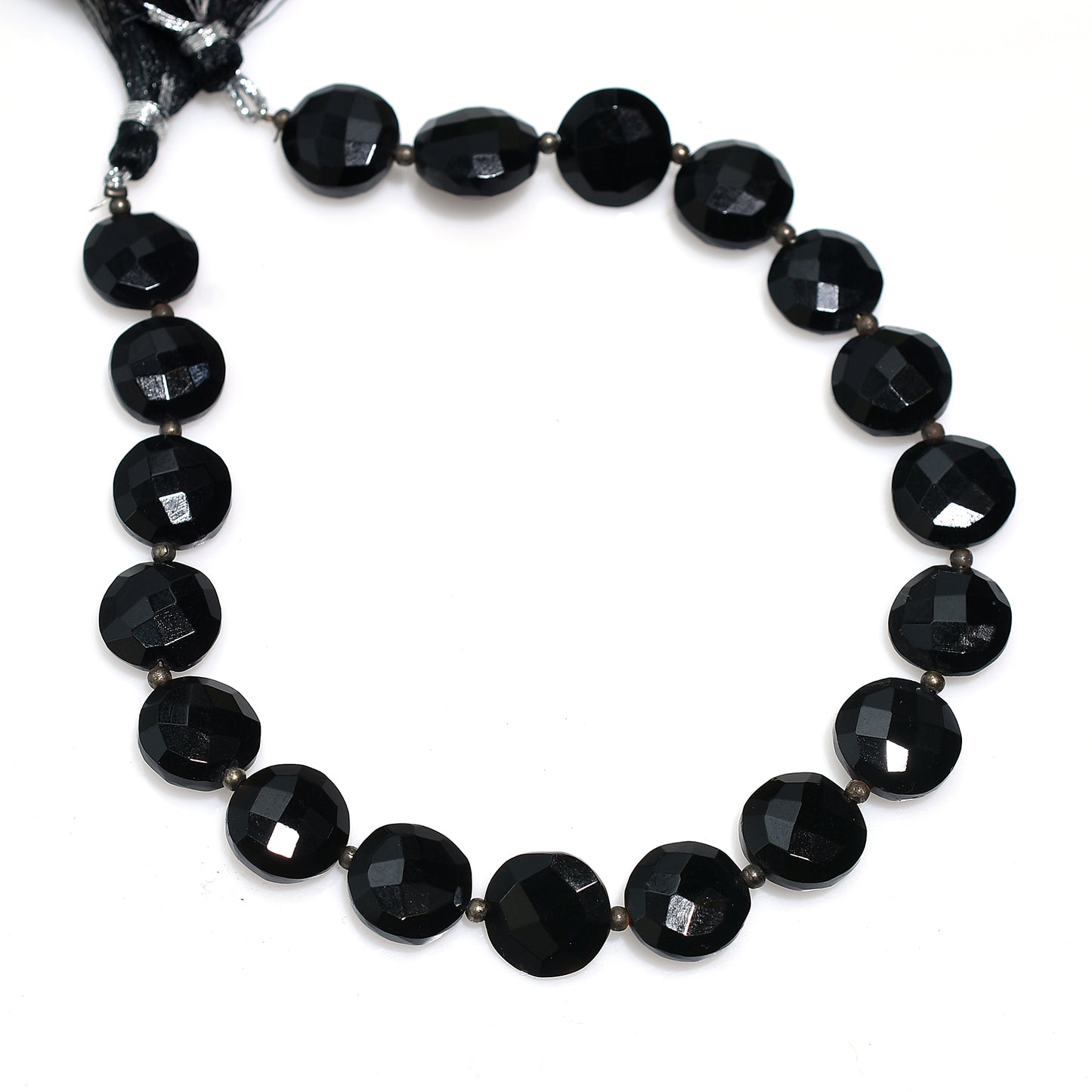 Glossy Black Onyx Beads – Faceted Crystal Gemstone for Wholesale Jewelry