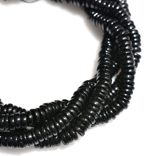 Trending Black Spinel Heishi Beads – Wholesale Smooth Tyre Shape Gemstone Strand For Jewelry