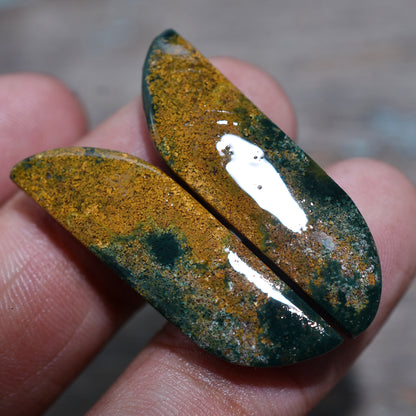 Grit & Grace Bloodstone Stone Set – Unique Gemstone Pair for Wholesale Jewelry