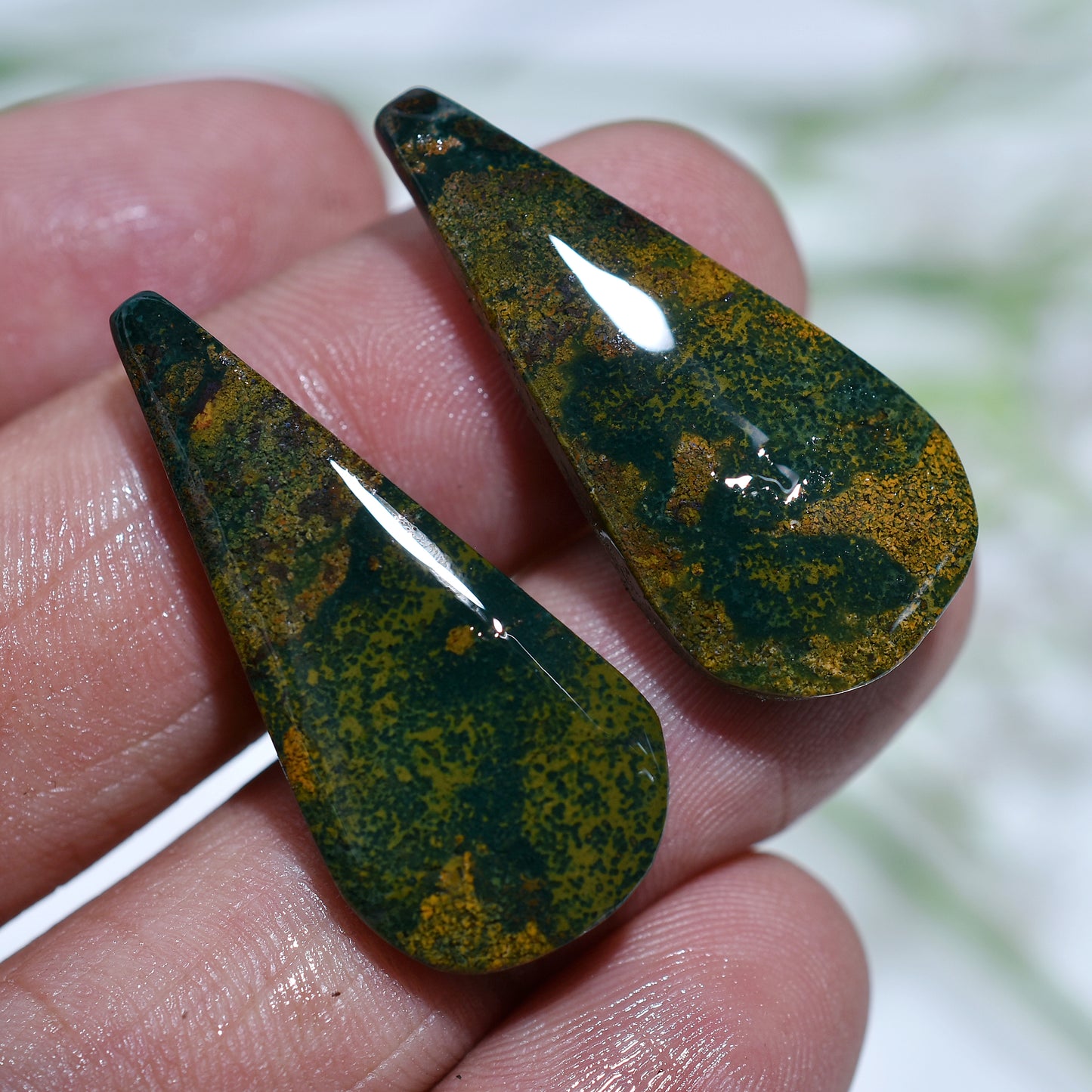 Genuine Bloodstone Earrings Pair – Natural Matched Gemstone For Unique Jewelry