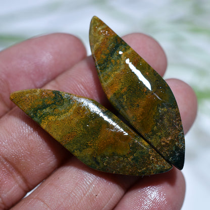 Unique Bloodstone Gemstone Pair – Natural Stones For Earrings
