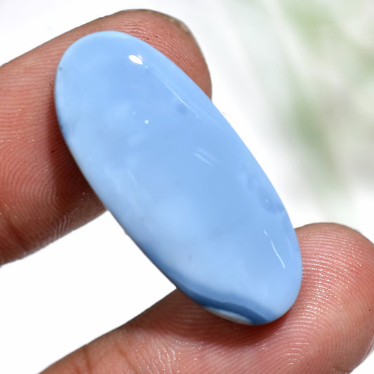 Radiant Oval Blue Opal Cabochon – Natural Gemstone for Stunning Jewelry Creations