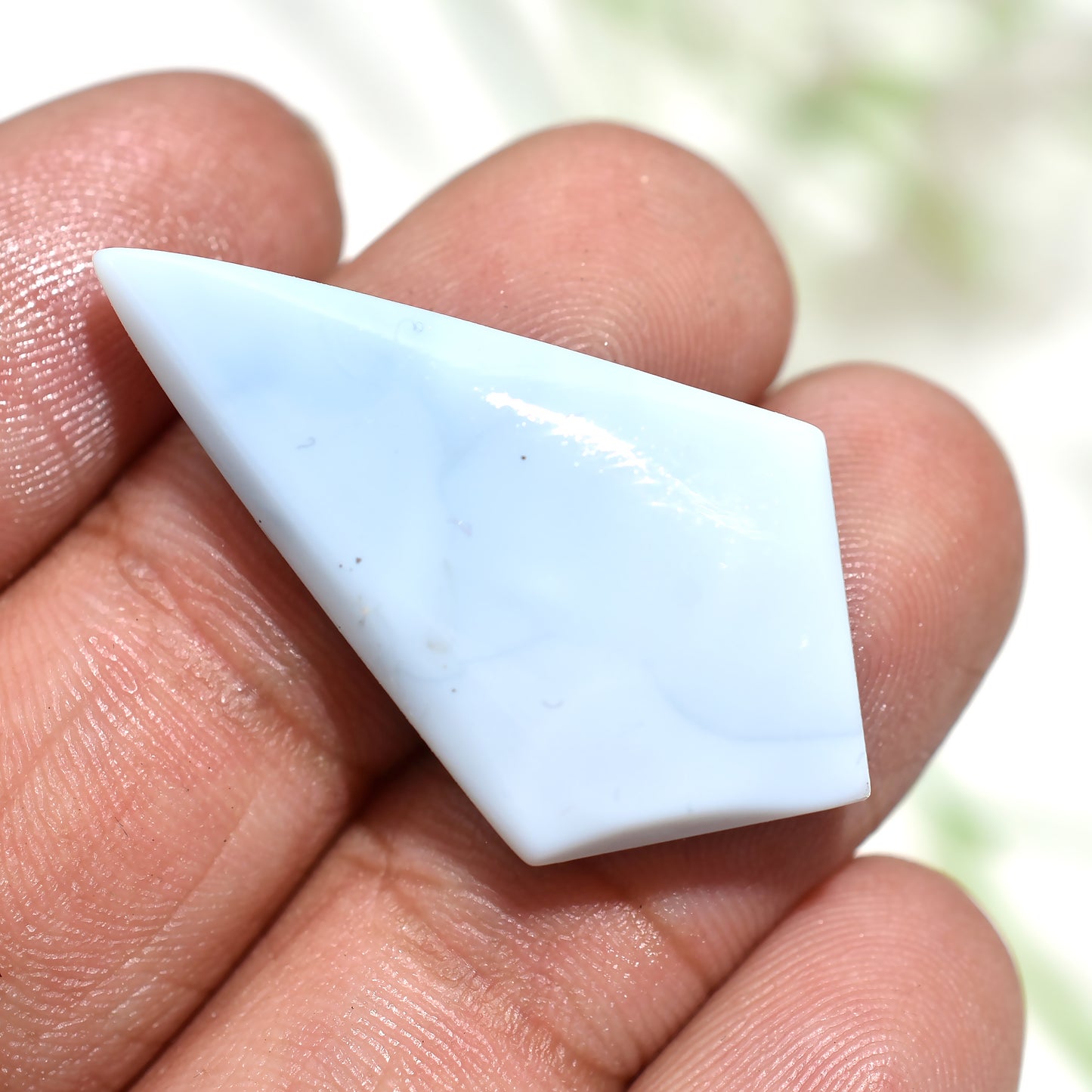 Captivating Blue Opal Cabochon – Fancy Shape for Statement Jewelry ( 18x32x3mm,/17ct)