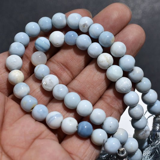 Soft Sky Blue Opal Beads-Wholesale Natural Round Gemstone Strand For Jewelry Making