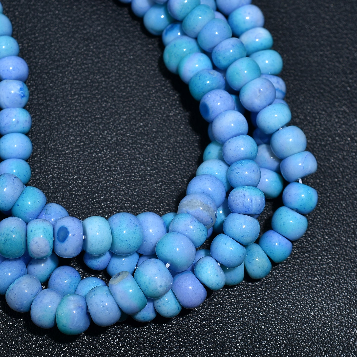 Dreamy Sky Blue Opal Beads – Smooth Combination Gemstones for Crafting