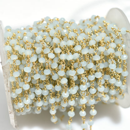 Blessed Chalcedony Rosary – Wholesale Spiritual Hydro Beaded Prayer Chain for Men & Women