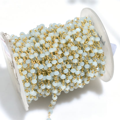 Blessed Chalcedony Rosary – Wholesale Spiritual Hydro Beaded Prayer Chain for Men & Women