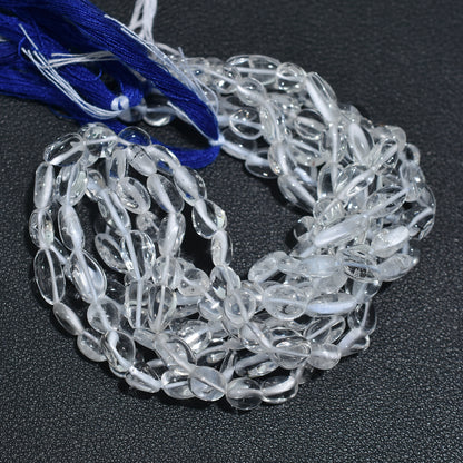 Glossy Clear Quartz Smooth Nugget Gemstone Strand – Natural Transparent Beads Wholesale For Crafts