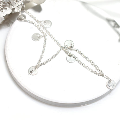 Trendy Silver Plated Rosary Chain – Wholesale Coin Drop Links for Handmade Designs