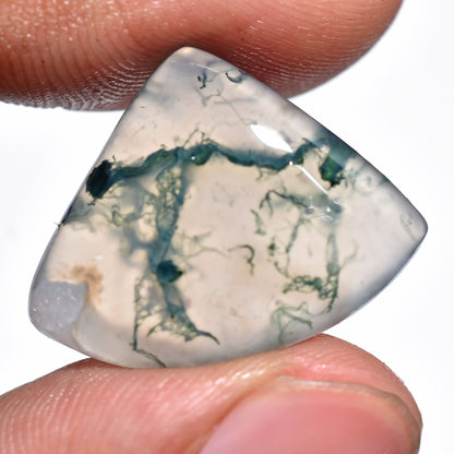 Beautiful! Moss Agate Fancy Shaped Cabochon, Wholesale Price Loose Stone