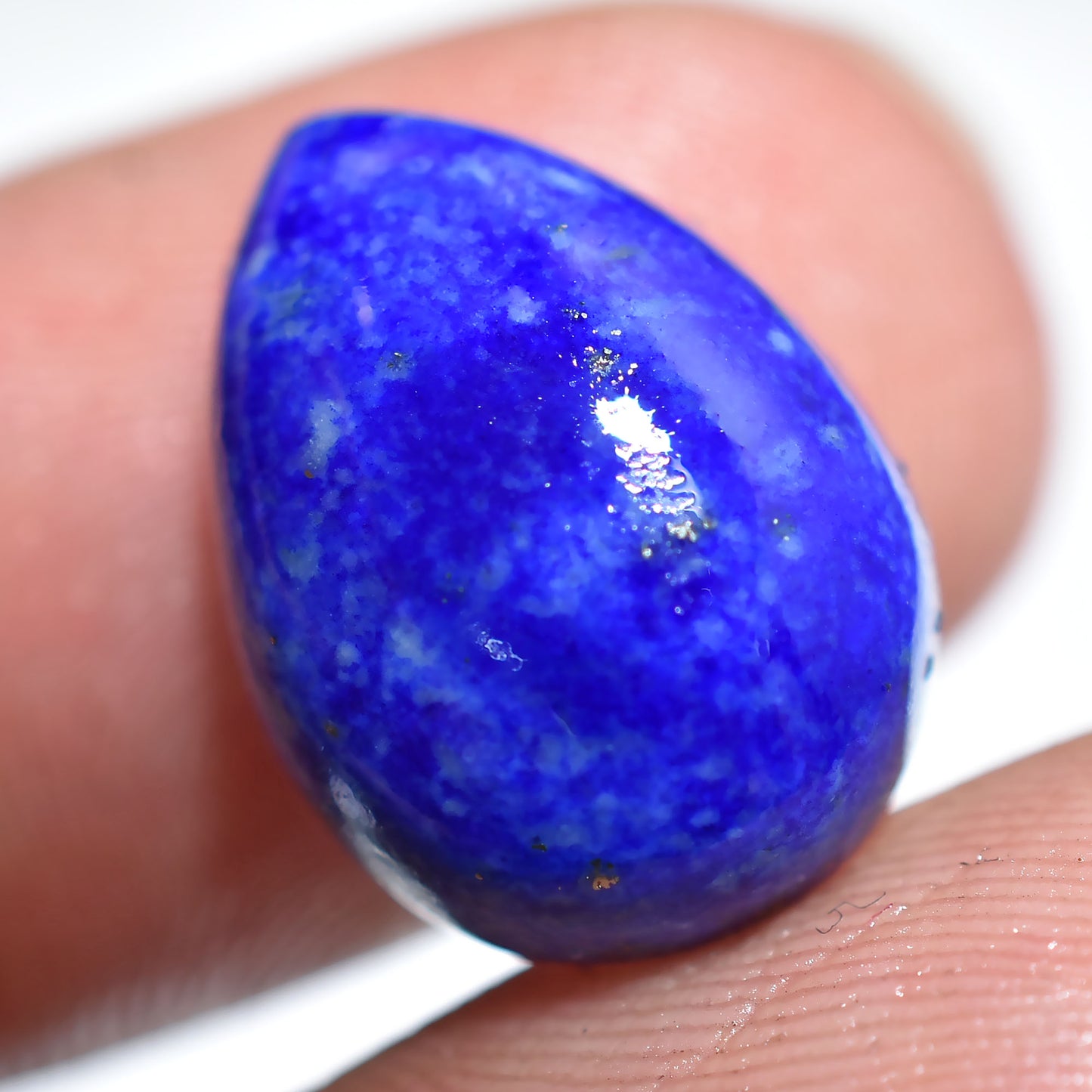 Lapis Lazuli Pear Cabochon – Natural Blue Gemstone for Jewelry Making (11x15x2mm,/9ct)