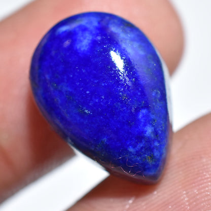 Natural Lapis Lazuli Pear Cabochon – Smooth Blue Gemstone for Jewelry (11x16x3mm,/14ct)