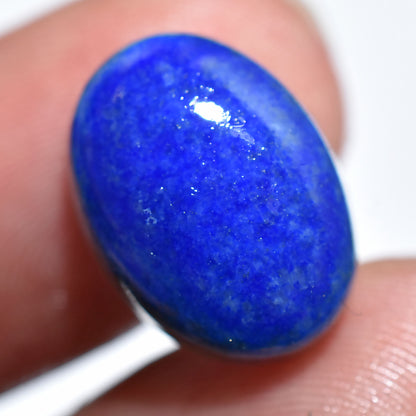 Natural Lapis Lazuli Cabochon – Oval Blue Gemstone for Jewelry Making (11x15x3mm,/10ct)
