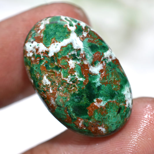 Chrysocolla Jewelry Cabochon – Artisan Polished Stone for Spiritual Accessories (16x25x3mm,/25ct)