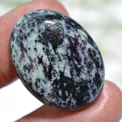 Rare Kammererite Cab – Spiritual Purple Gemstone for DIY Jewelry Making (20x27xmm,/34ct)