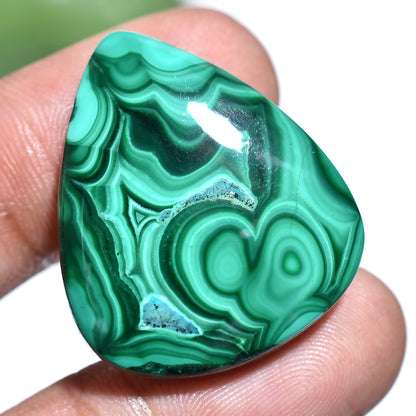Designer Azurite Malachite Cabochon - Natural Trillion Shaped Smooth Gemstone  For Electroplate Jewelry(25x30x3mm,/40ct)