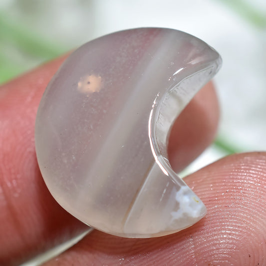Wholesale Crescent Cabochon -Natural Smooth  Half Moon Stone for Jewelry (12x18x6mm,/15ct)
