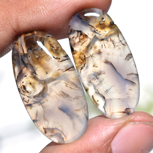 montana gemstone, montana pair, matching cabochons, jewelry making, gemstone pair, earring stones, loose gemstones, polished stones, natural cabochon, smooth gemstone, diy jewelry, matched pair, designer stones, handmade jewelry