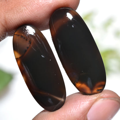Natural Montana Jasper Pair – Cabochon Stones for Jewelry