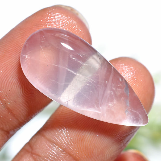 Elegant Rose Quartz Crystal – Natural Pink Cabochon for Healing Jewelry