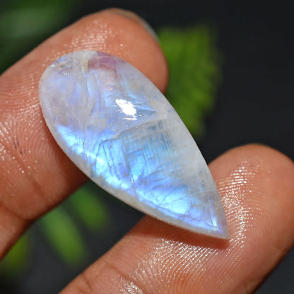 Designer Rainbow Moonstone Cabochon – Smooth Gem for Handmade Jewelry