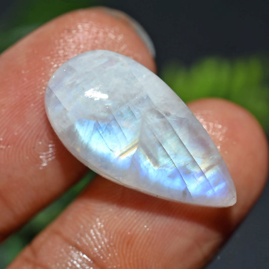 Polished Rainbow Moonstone Cabochon – Wholesale Teardrop Loose Gemstone for Rings & Pendants