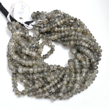 Natural Rutile Quartz Beads – Clear Black Round Strand For Jewelry Making