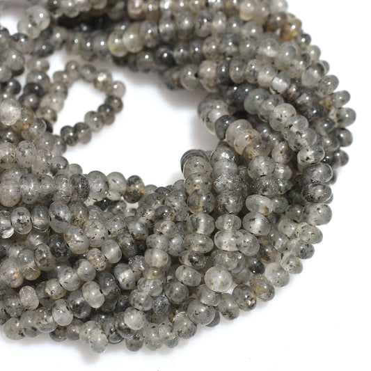 Natural Rutile Quartz Beads – Clear Black Round Strand For Jewelry Making