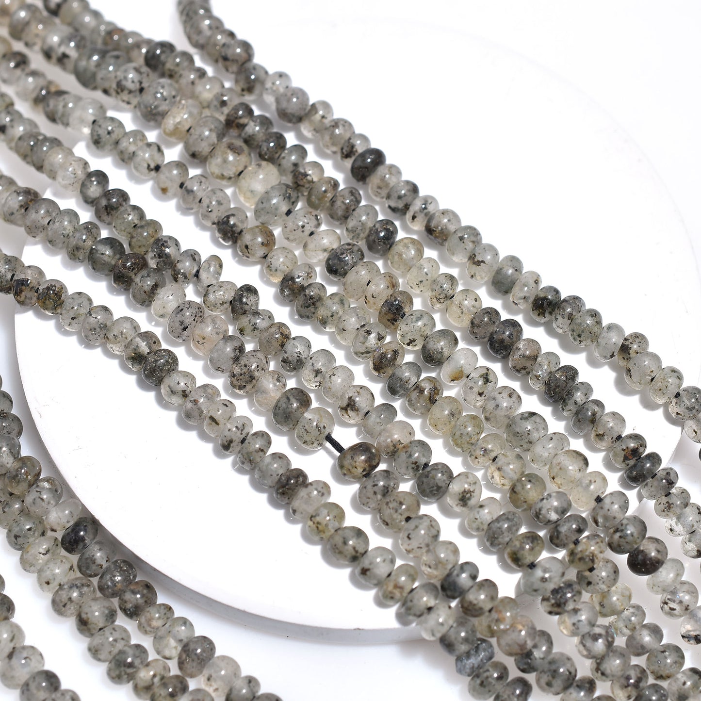 Natural Rutile Quartz Beads – Clear Black Round Strand For Jewelry Making