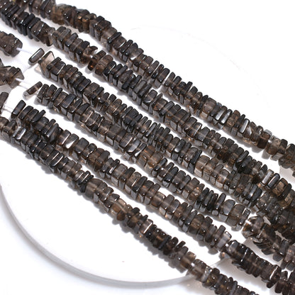 Brown Smoky Quartz Beads – Smooth Heishi Square Gemstone Strand
