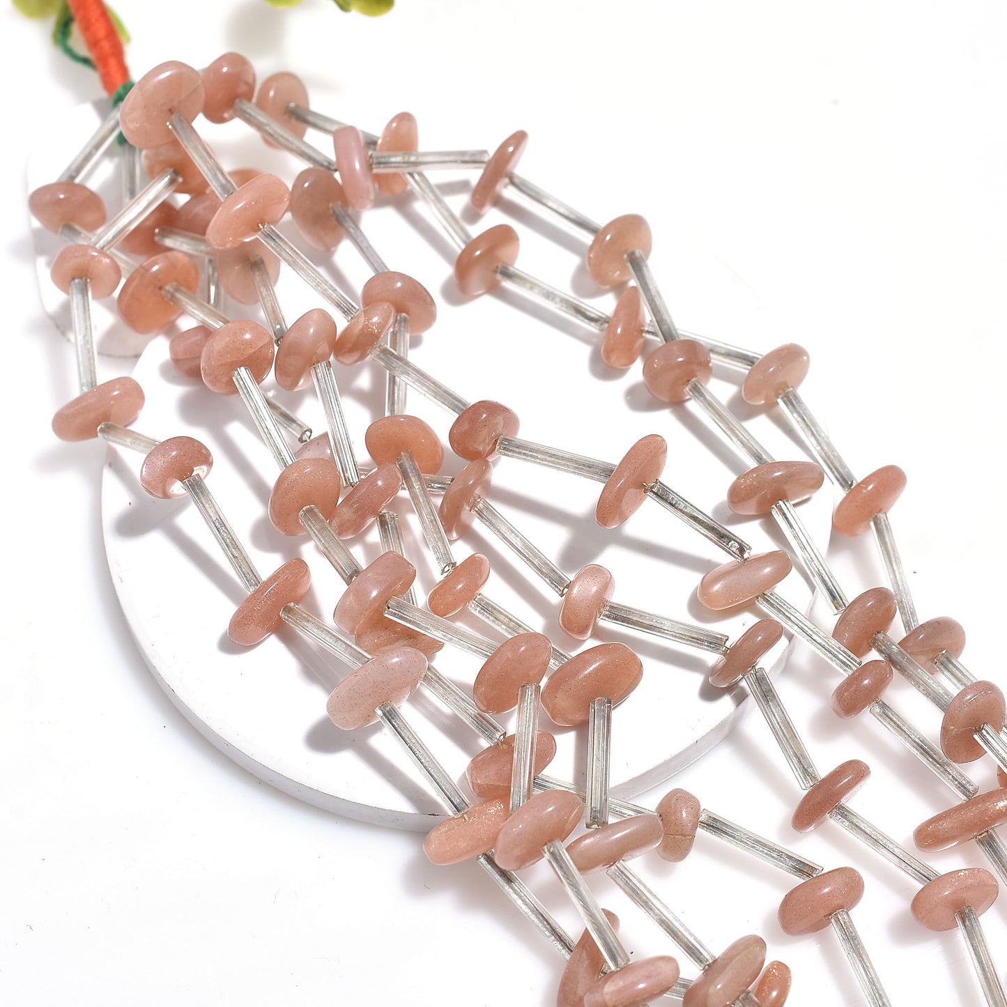 Natural Peach Moonstone Oval Nugget Beads – Jewelry Making Strand