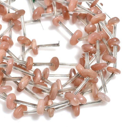 Natural Peach Moonstone Oval Nugget Beads – Jewelry Making Strand