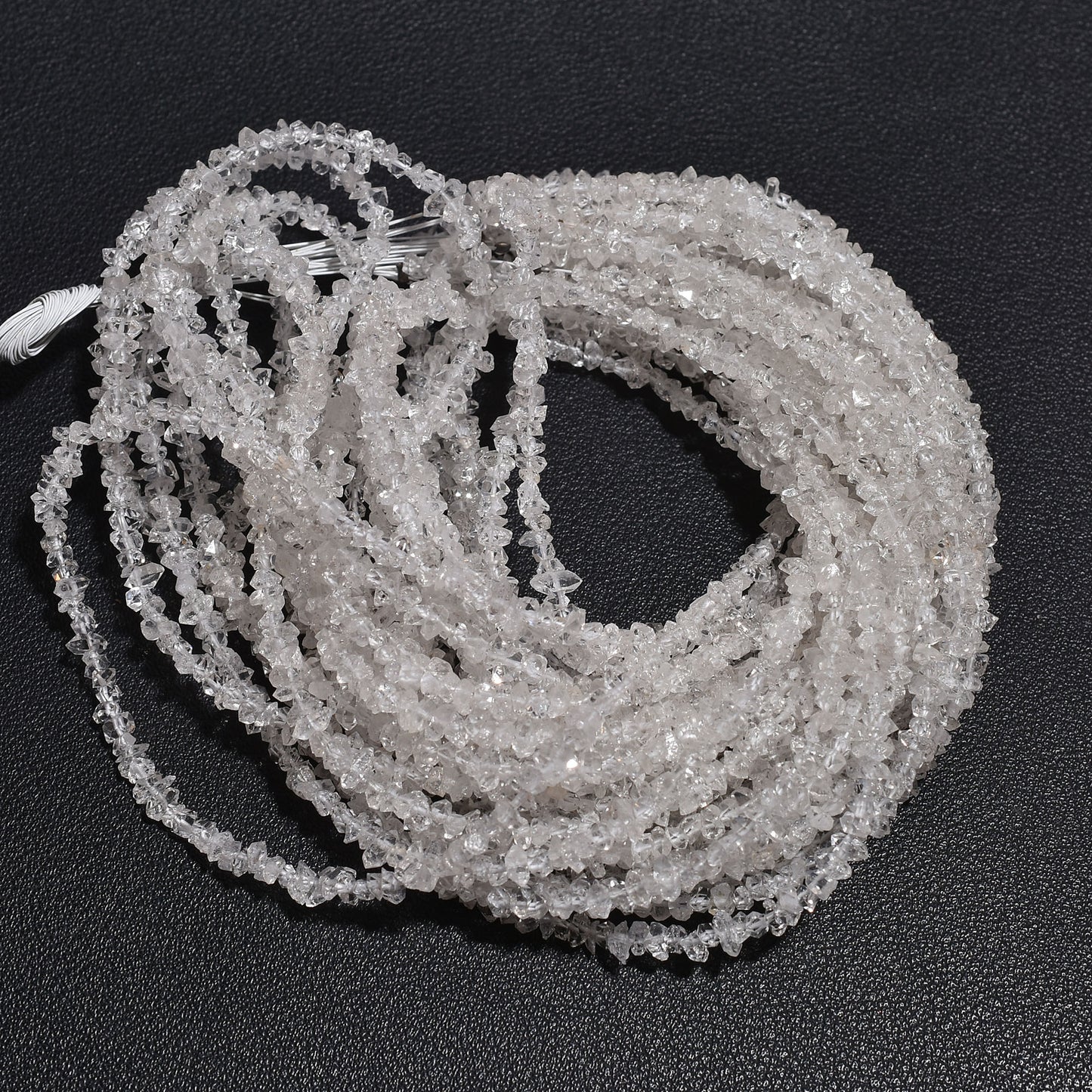 Real Herkimer Diamond Uneven Beads – Raw Quartz Crystal Strand for Wholesale StoneJewelry