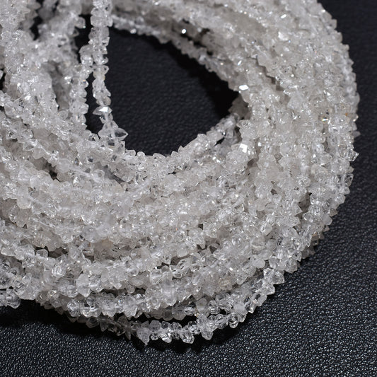 herkimer diamond, raw quartz beads, uncut gemstone, natural quartz, clear quartz strand, nugget beads, crystal jewelry, diy jewelry, healing crystal, double terminated, rough quartz, herkimer quartz, raw crystal strand, jewelry making, gemstone beads, raw gemstone strand, beaded jewelry, quartz crystal beads, untreated quartz