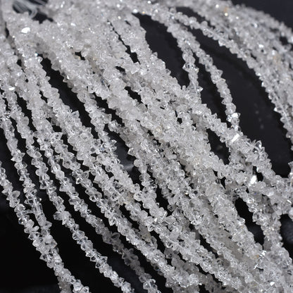 Real Herkimer Diamond Uneven Beads – Raw Quartz Crystal Strand for Wholesale StoneJewelry