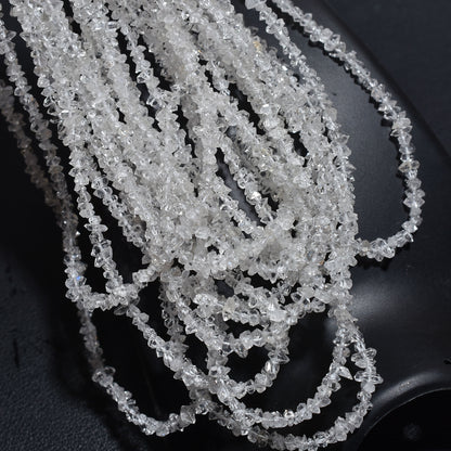 Real Herkimer Diamond Uneven Beads – Raw Quartz Crystal Strand for Wholesale StoneJewelry