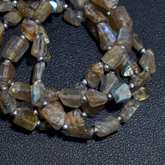labradorite beads, blue flash beads, faceted nugget, gemstone strand, labradorite strand, crystal beads, jewelry making, tumbled beads, loose beads, necklace beads, bracelet beads, gemstone jewelry, natural labradorite, healing stone, crystal strand, faceted gemstone, beading supplies, diy jewelry, polished beads, flashing stone