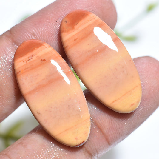 Natural Striped Jasper Pair – Wholesale Oval Matching Gemstone Pair for Jewelry
