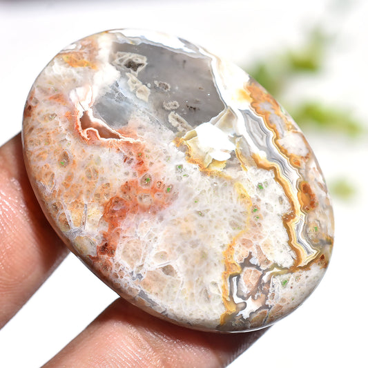 Natural Crazy Lace Agate Cabochon – Wholesale Oval-Shaped Hand Polished Loose Stone