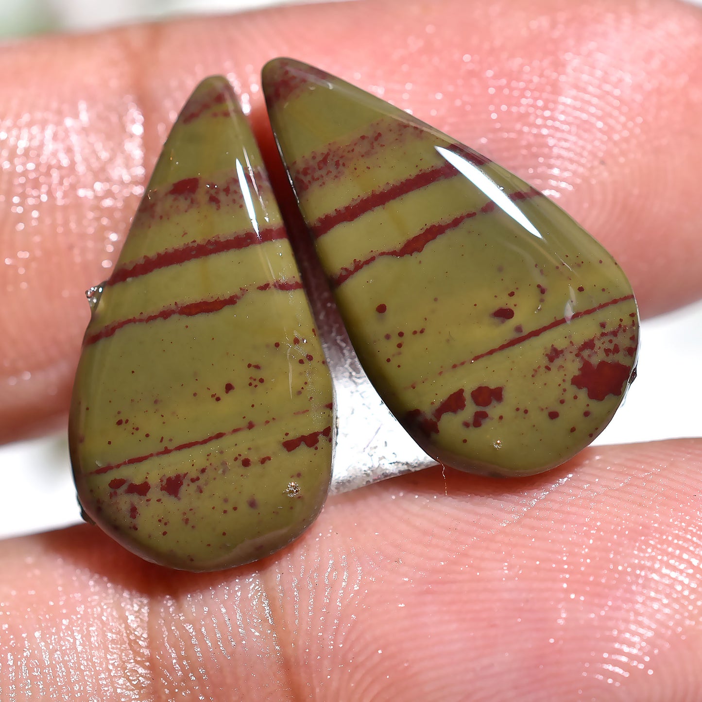 Rich Imperial Jasper Pair – Matched Gemstone Set for Wholesale Jewelry Projects