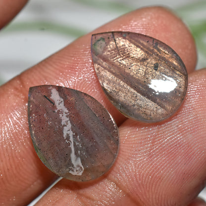 Labradorite Crystal Pair | Natural Stones for Jewelry Designers(11x16x2mm,/9ct)
