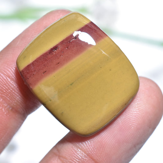 Imperial Jasper Cabochon – Natural Rectangle Shape Gemstone (21x25x3mm,/32ct)