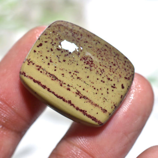 Designer Imperial Jasper Cabochon – Rectangle Shape Healing Stone (20x25x3mm,/29ct)