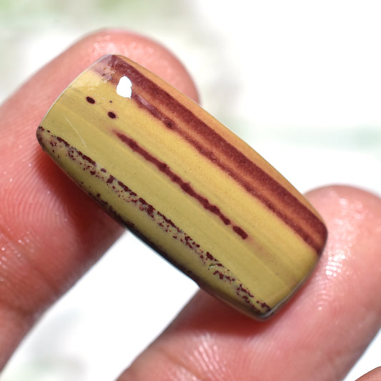 Imperial Jasper Rectangle Cabochon – Smooth Polished Gemstone (12x26x3mm,/17ct)