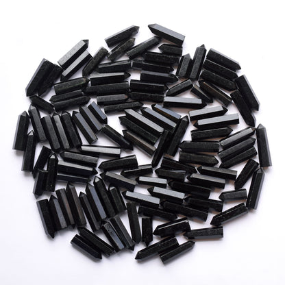 Black Onyx Pencil Point Gemstone Lot – Single Terminated Bullet Healing Wand