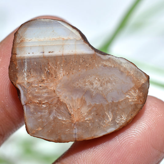 Solar Quartz Heart Gemstone – Natural Sparkling Crystal Slice for Jewelry & Energy Healing(21x29x3mm,/29ct)