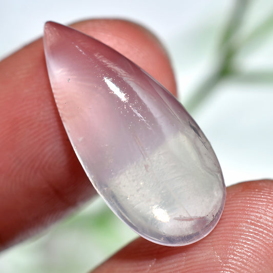 Rose Quartz Teardrop Cabochon, Natural Pink Crystal Gemstone(10x24x3mm,/10ct)