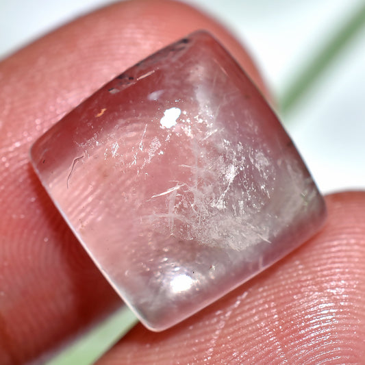 Natural Rose Quartz Square Cabochon, Pink Crystal Loose Gemstone(13x13x2mm,/8ct)