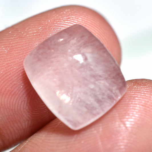Square Shaped Rose Quartz Crystal, Natural Wholesale Loose Stone (12x12x3mm,/8ct)