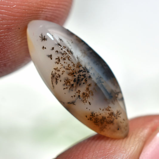 Premium Quality Dendrite Opal Marquise Cabochon for Jewelry Designers (6x17x2mm,/3ct)